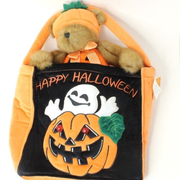 Pumpkin Teddy Bear Candy Bag Halloween Home Decor - Picture 1 of 6